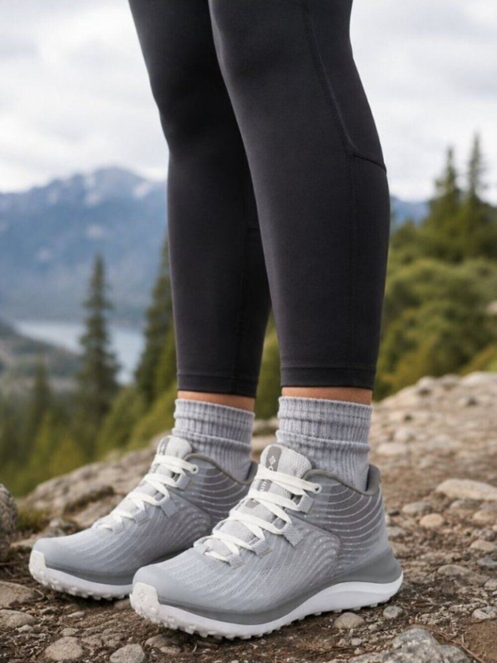 Columbia Escape Summit Outdry Shoes Hiking Outdoor Trail Grey White Size 6.5